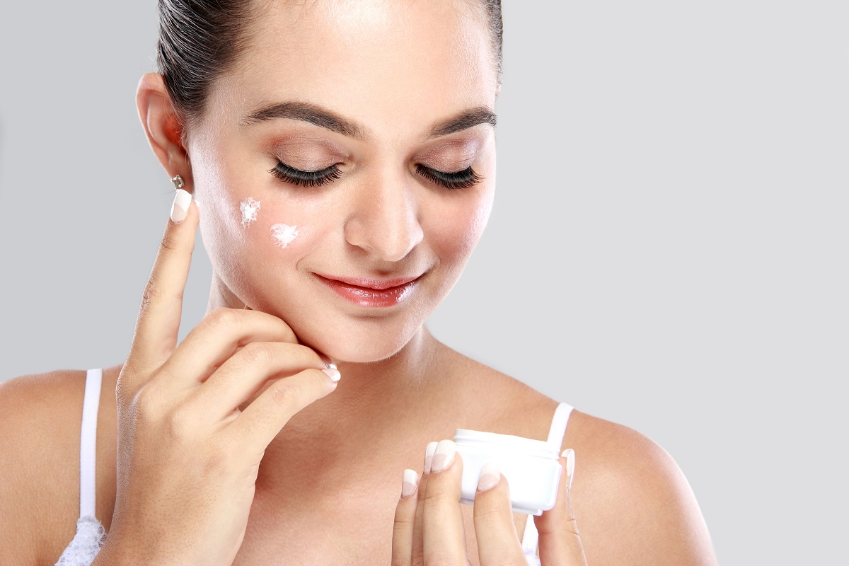 applying face cream