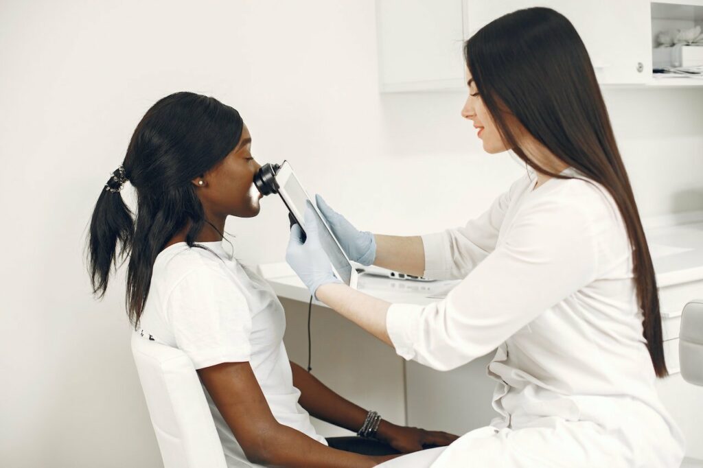 Woman having consultation with a doctor
